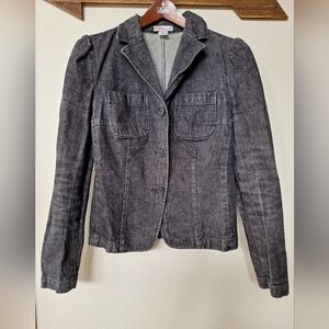 KORS Michael Kors Vintage Womens Black Denim Blazer. Size 8